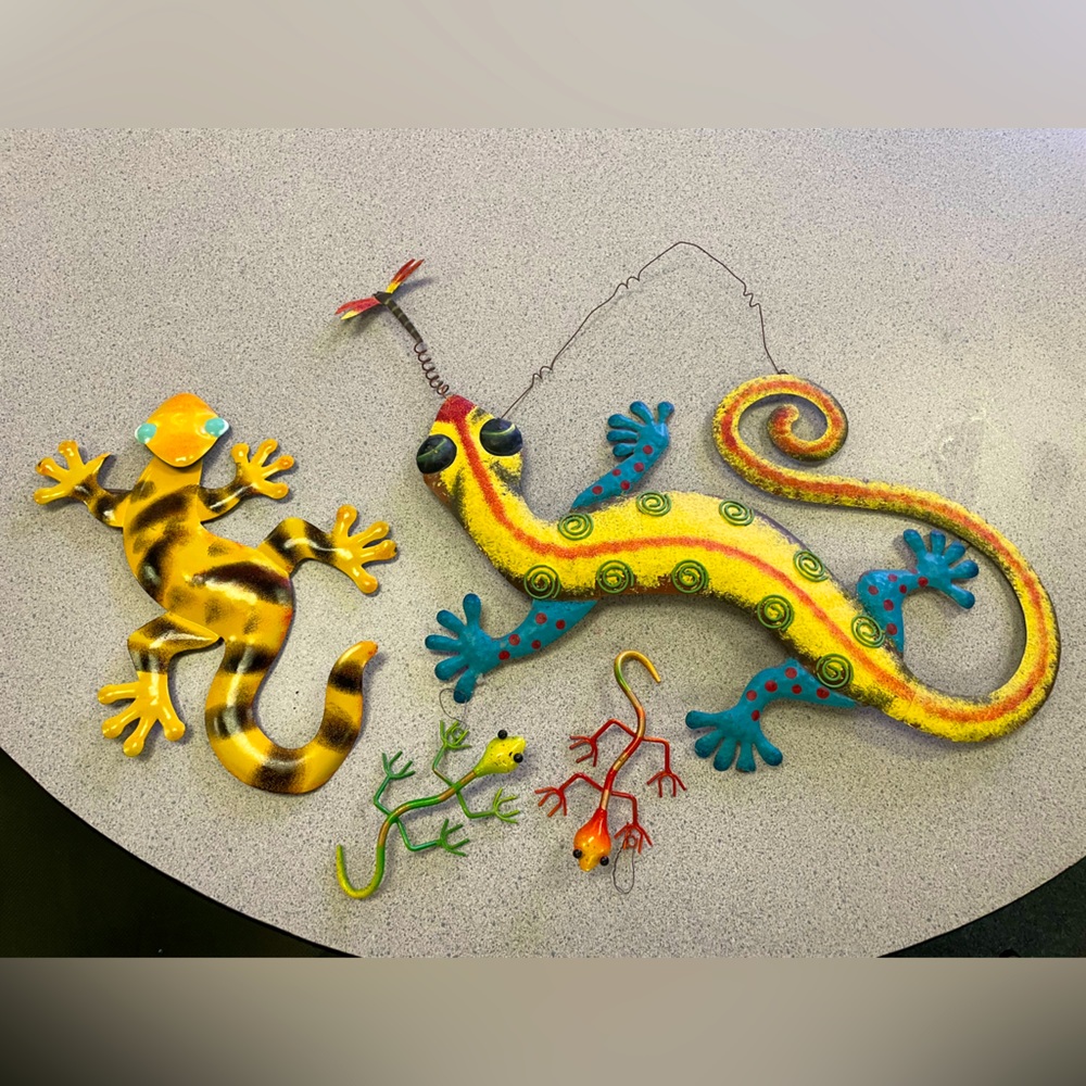 Metal Lizard Wall Decor